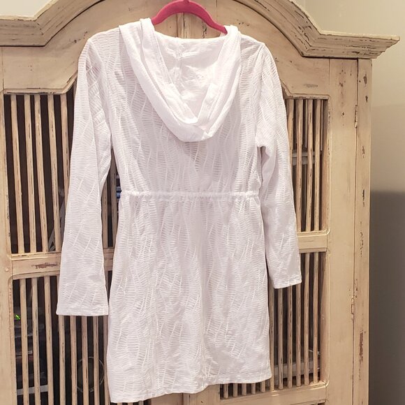 J Valdi White Hooded Bathing Suit Cover Up - Picture 4 of 9